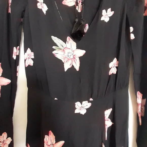 Reformation Black Floral Mini Dress - Picture 6 of 14